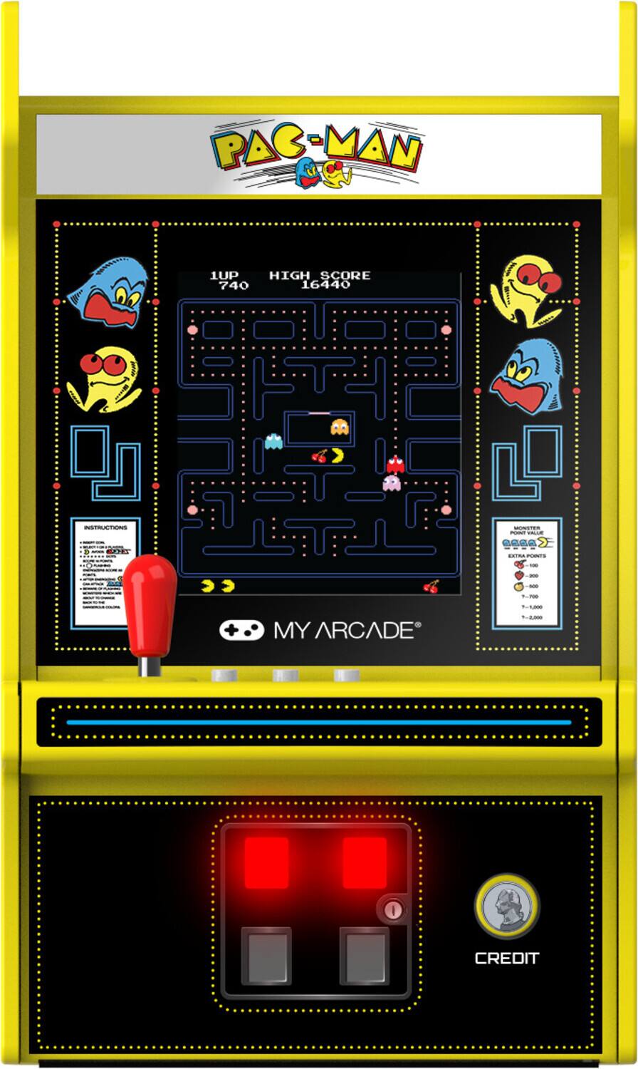PAC-MAN

1UP 740  
HIGH SCORE 16440

INSTRUCTIONS  
1. INSERT COIN  
2. START GAME  
3. EAT ALL THE DOTS  
4. EAT THE POWER PELLETS TO EAT THE GHOSTS  
5. EAT THE FRUIT FOR EXTRA POINTS  
6. EAT THE GHOSTS FOR EXTRA POINTS  
7. EAT THE FRUIT FOR EXTRA POINTS  
8. EAT THE FRUIT FOR EXTRA POINTS  
9. EAT THE FRUIT FOR EXTRA POINTS  
10. EAT THE FRUIT FOR EXTRA POINTS  
11. EAT THE FRUIT FOR EXTRA POINTS  
12. EAT THE FRUIT FOR EXTRA POINTS  
13. EAT THE FRUIT FOR EXTRA POINTS  
14. EAT THE FRUIT FOR EXTRA POINTS  
15. EAT THE FRUIT FOR EXTRA POINTS  
16. EAT THE FRUIT FOR EXTRA POINTS  
17. EAT THE FRUIT FOR EXTRA POINTS  
18. EAT THE FRUIT FOR EXTRA POINTS  
19. EAT THE FRUIT FOR EXTRA POINTS  
20.