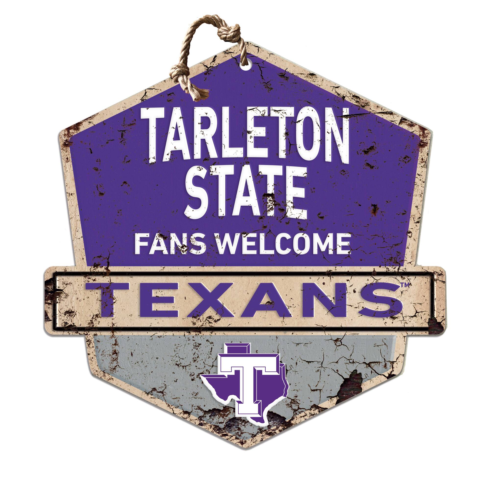 Tarleton State Texans 20'' x 20'' Fans Welcome Badge Sign