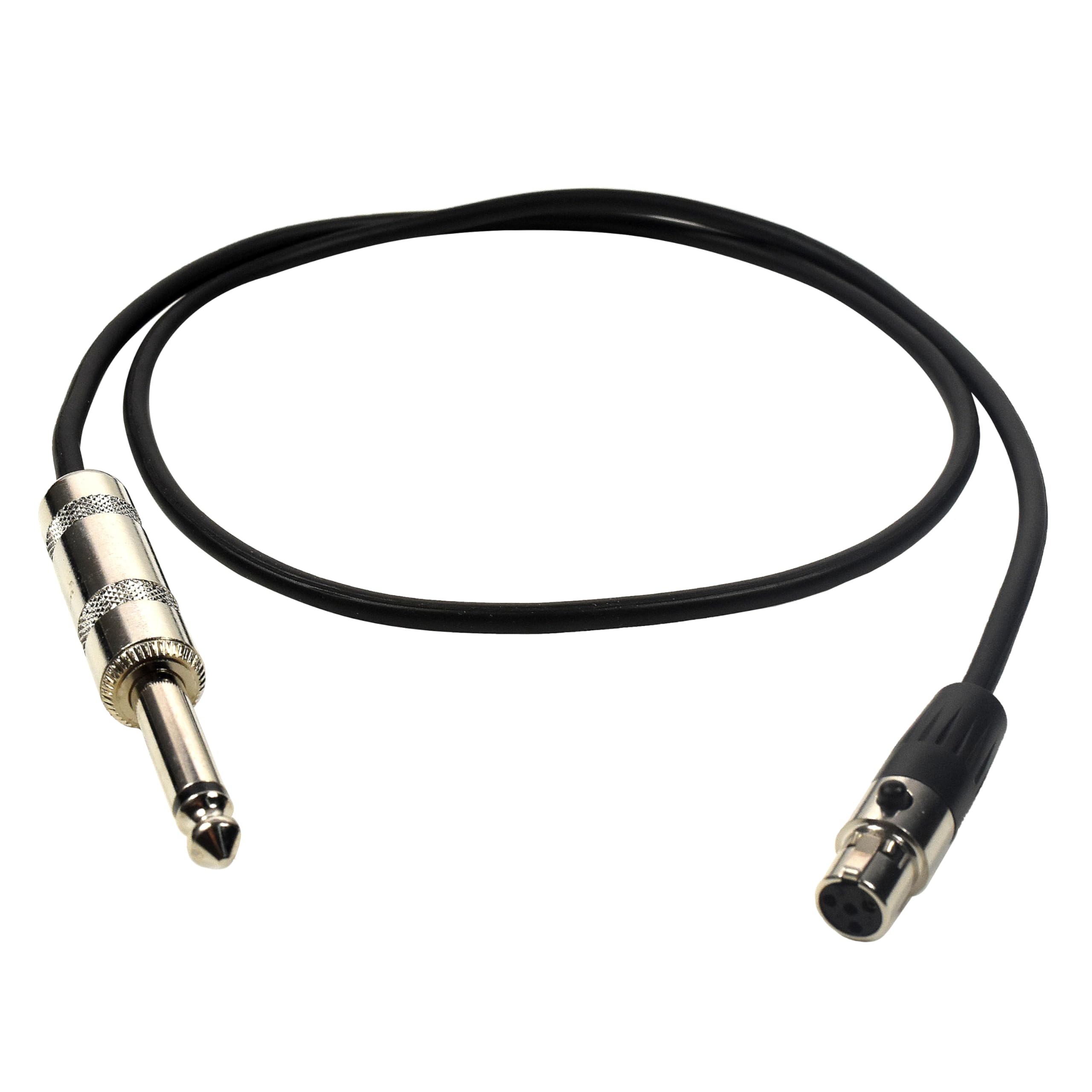 Back. HQRP - TA4F 4-Pin Mini to 1/4 in Instrument Cable 2.5 ft for Shure, Electro-Voice Bodypack - Black.