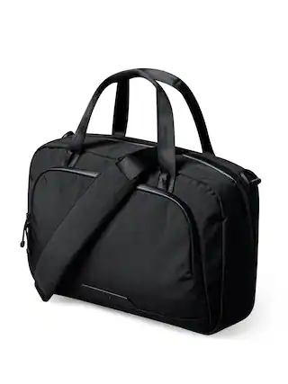 Front. ALPAKA - Bravo Brief 16 Inch Laptop Briefcase,Messenger Bag for Men and Women, Business Shoulder Bag for Work Travel - Black Axoflux 400D Ripstop Nylon.