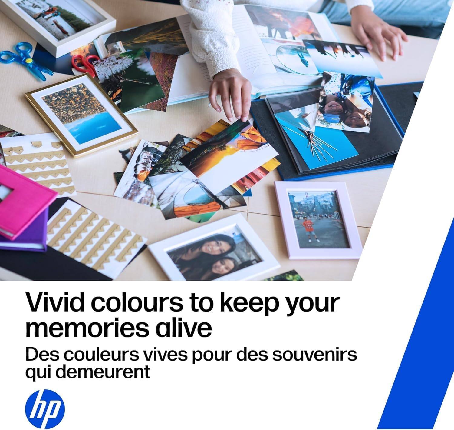 Vivid colours to keep your memories alive  
Des couleurs vives pour des souvenirs qui demeurent  

hp