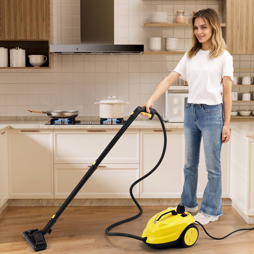 Alt View 6. Topteng - 2000W High-Pressure Steam Cleaner for Home&Car -0.6 gal Tank, 60min Runtime, Multi-Surface Cleaning with Accessories Kit.