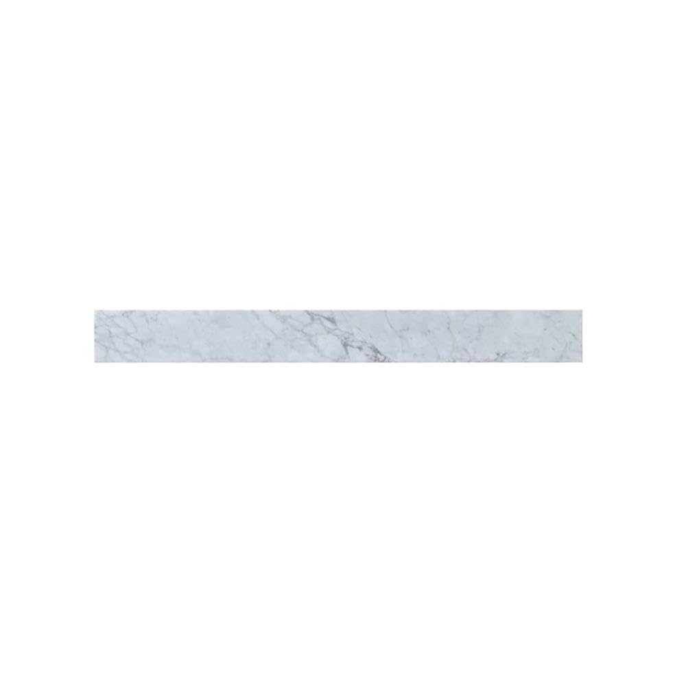Left. Elegant Kitchen and Bath - 36 inch backsplash in carrara white - Carrara White.