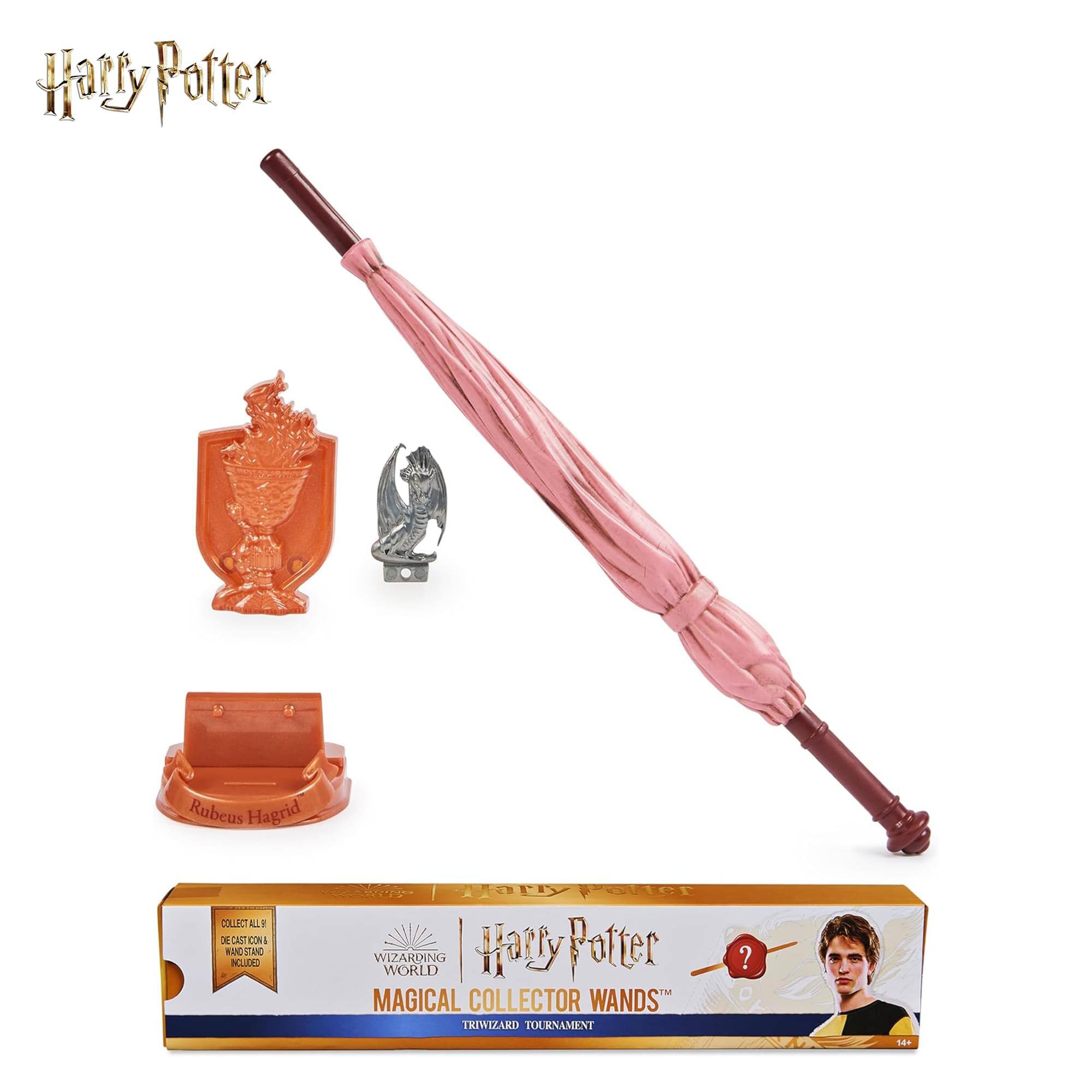 Harry Potter Rubeus Hagrid COLLECT ALL 1 OF CAST CON Cal C i WONDERINO MLIND Hary CIT WIZARDING WORLD Harry Potter IM MAGICAL COLLECTOR WANDS TRIWIZARD TOURNAMENT