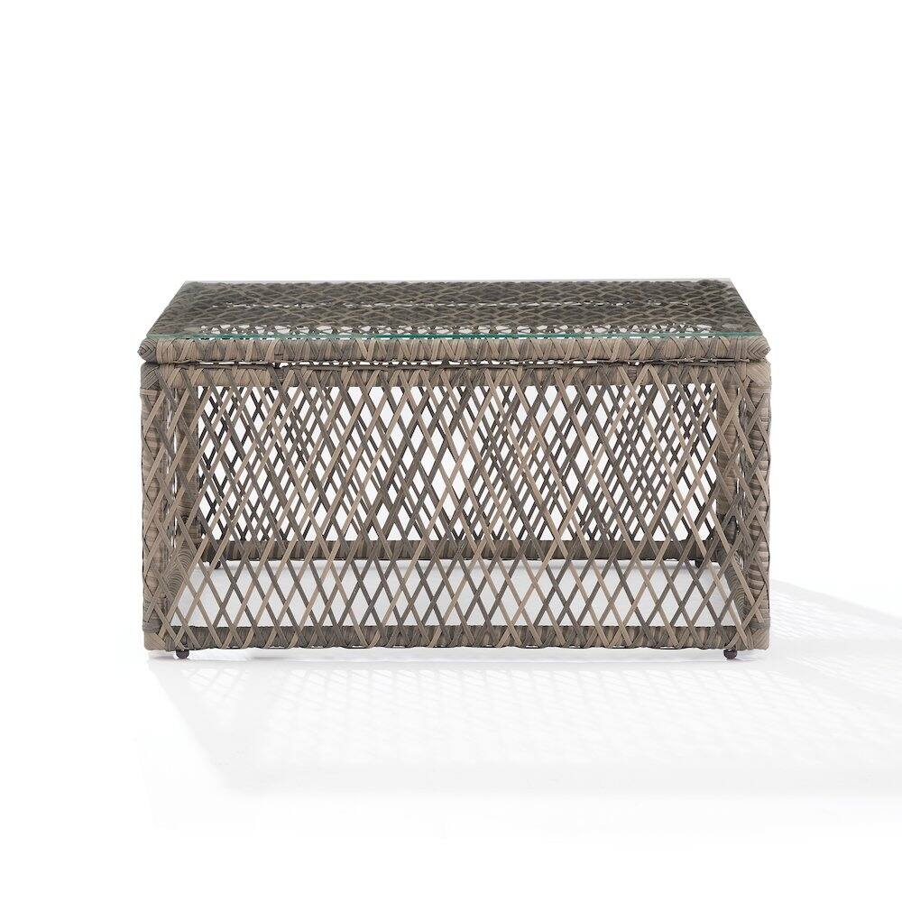 Alt View 1. Crosley Furniture - Granite Bay Wicker Outdoor Coffee Table - Brown.