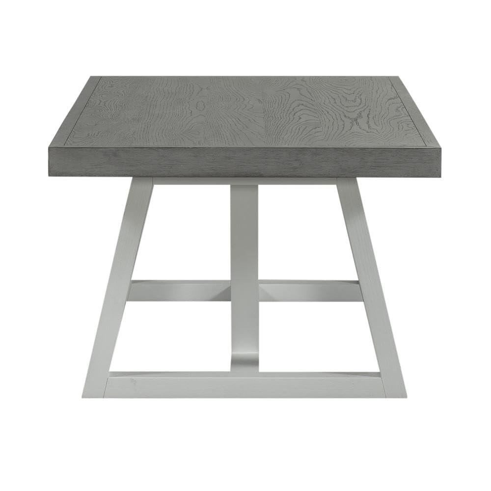Back. Liberty Furniture Industries - Rectangular Cocktail Table Contemporary White in Two-Tone Shell White - White.