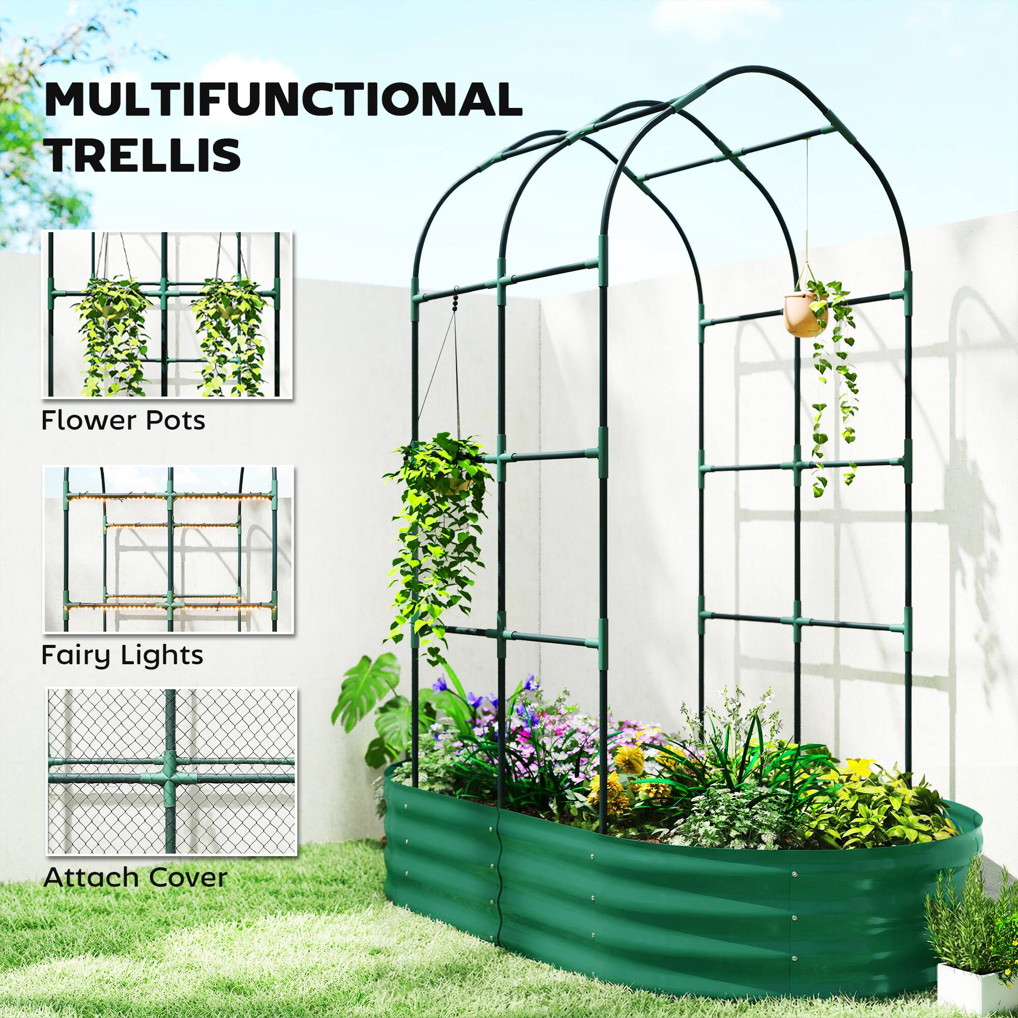 MULTIFUNCTIONAL TRELLIS

- Flower Pots
- Fairy Lights
- Attach Cover