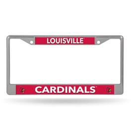 Rico Industries - Louisville Cardinals Lightweight Chrome Metal License Plate Frame - Multi