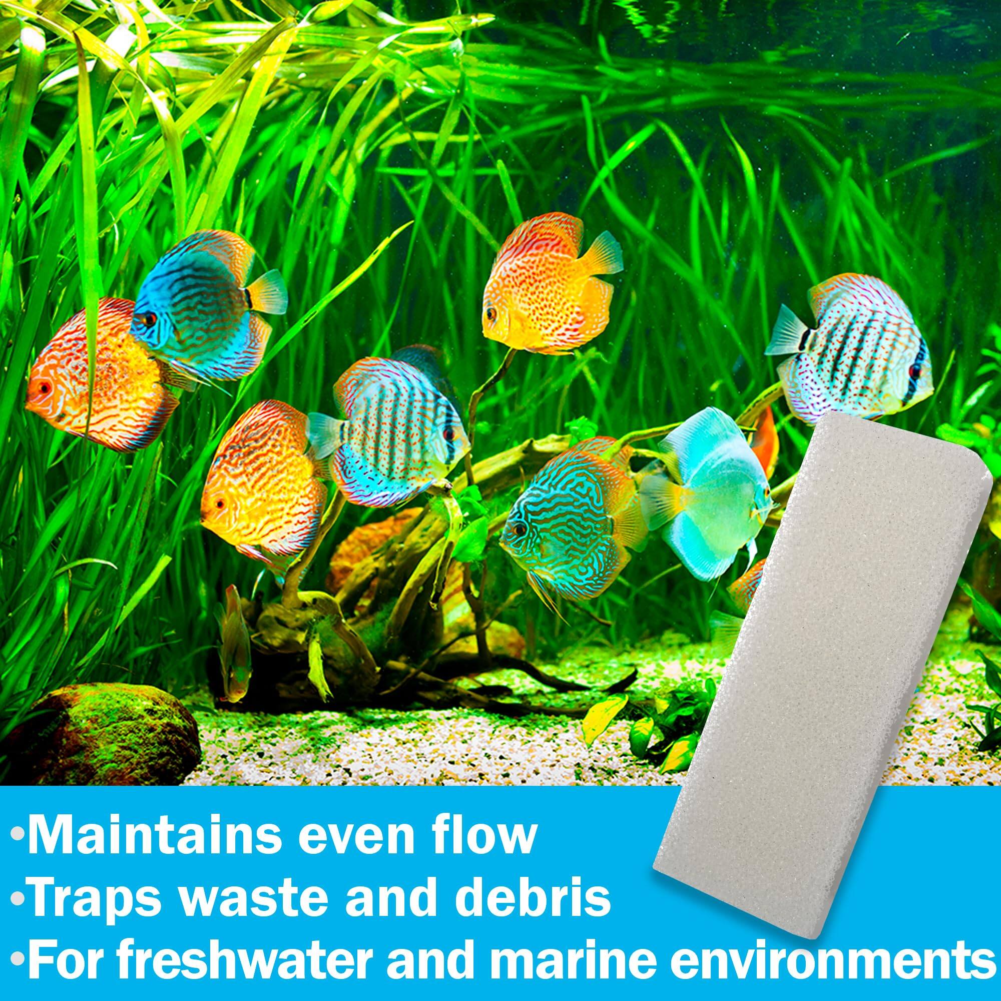 - Maintains even flow
- Traps waste and debris
- For freshwater and marine environments