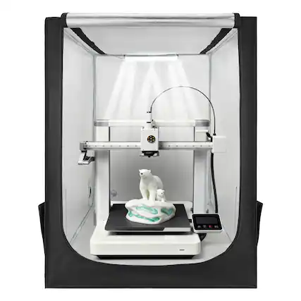 Front. VEVOR - 3D Printer Enclosure, Dustproof Waterproof Large Oxford Cloth 3D Printer Tent, Constant Temperature Protective Case - Black.