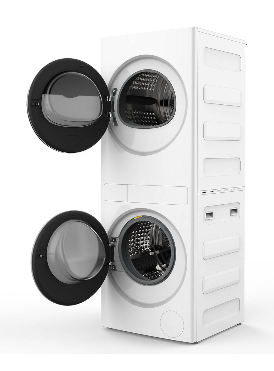 Alt View 1. Whirlpool - 2.7 Cu. Ft. Washer and 4.3 Cu. Ft. Electric Dryer Ventless Heat Pump Laundry Tower and Energy Star - White.