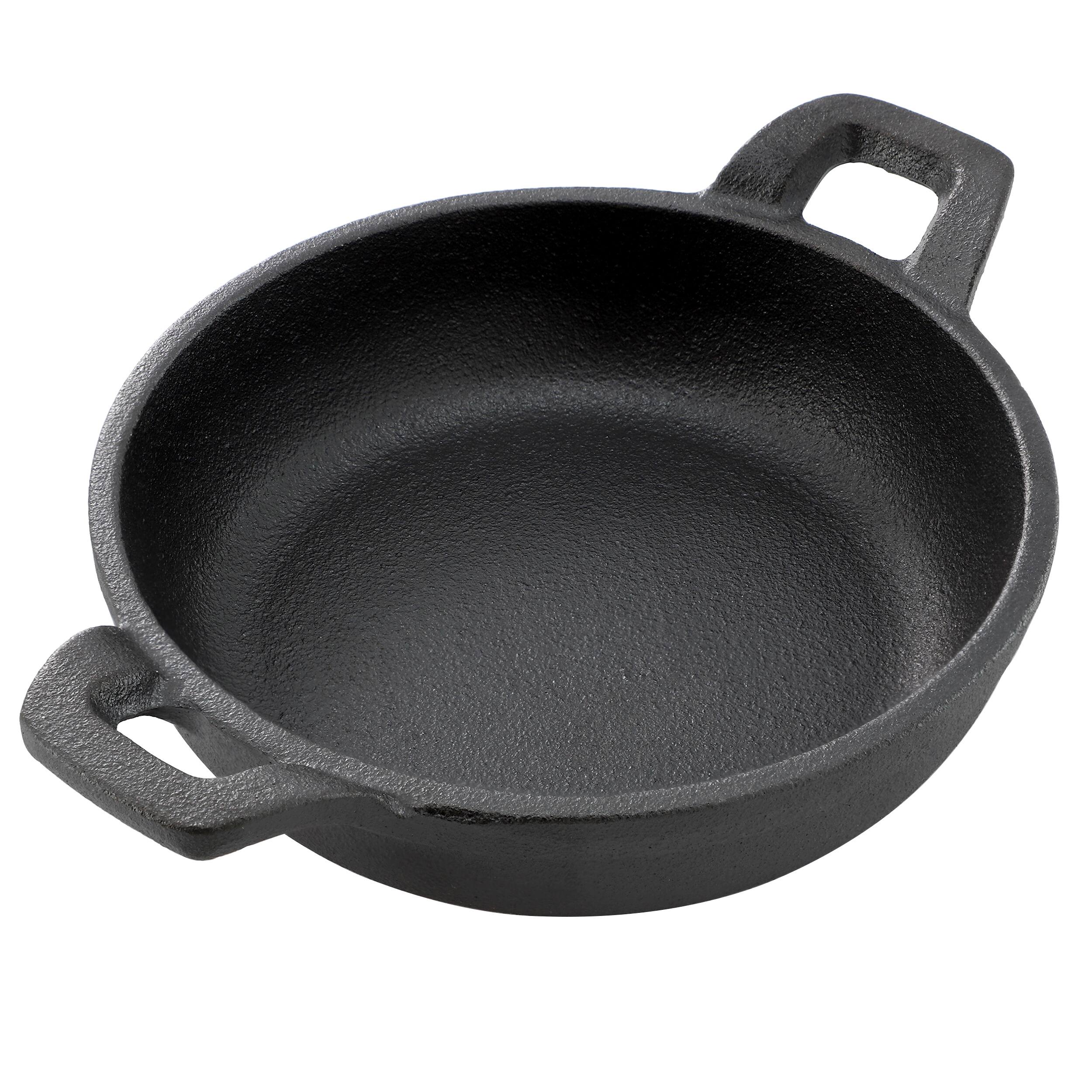 Alt View 6. Mega Chef - MegaChef 5 Inch Round Cast Iron Frying Pan for Indoor/Outdoor Use - Black.