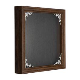 Unique Bargains - Shadow Box Frame, 8x8 Inch Wooden Display Case with Clear Glass Cover for Photo Memorabilia Dried Flower - Brown