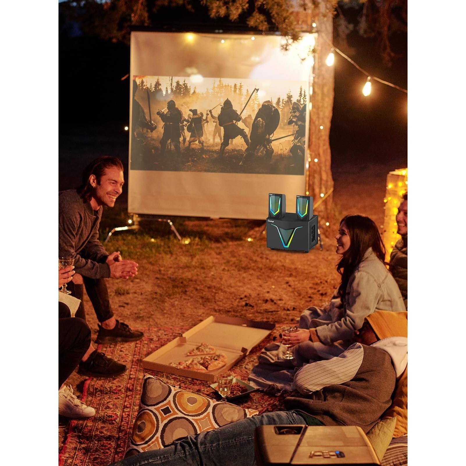 Alt View 4. Cozy Serene - Usb 2.1 Usb-powered Computer With Subwoofer Speakers 9'' Subwoofer-dual 4.7'' Mid-treble Full-range Satellites For Pc - Default.