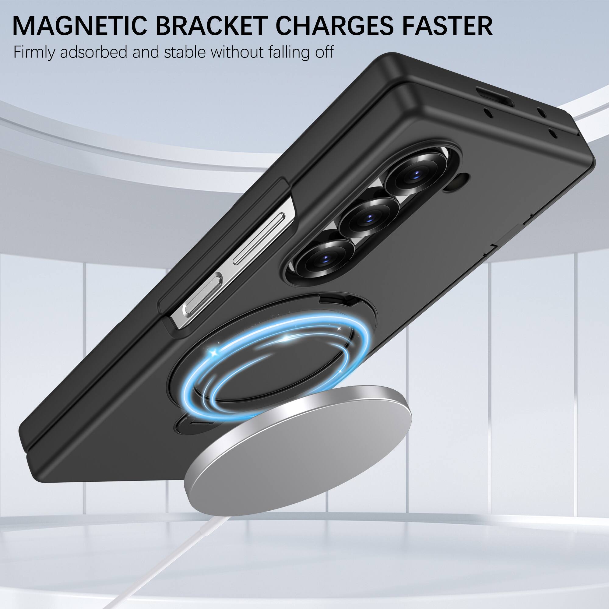 MAGNETIC BRACKET CHARGES FASTER  
Firmly adsorbed and stable without falling off