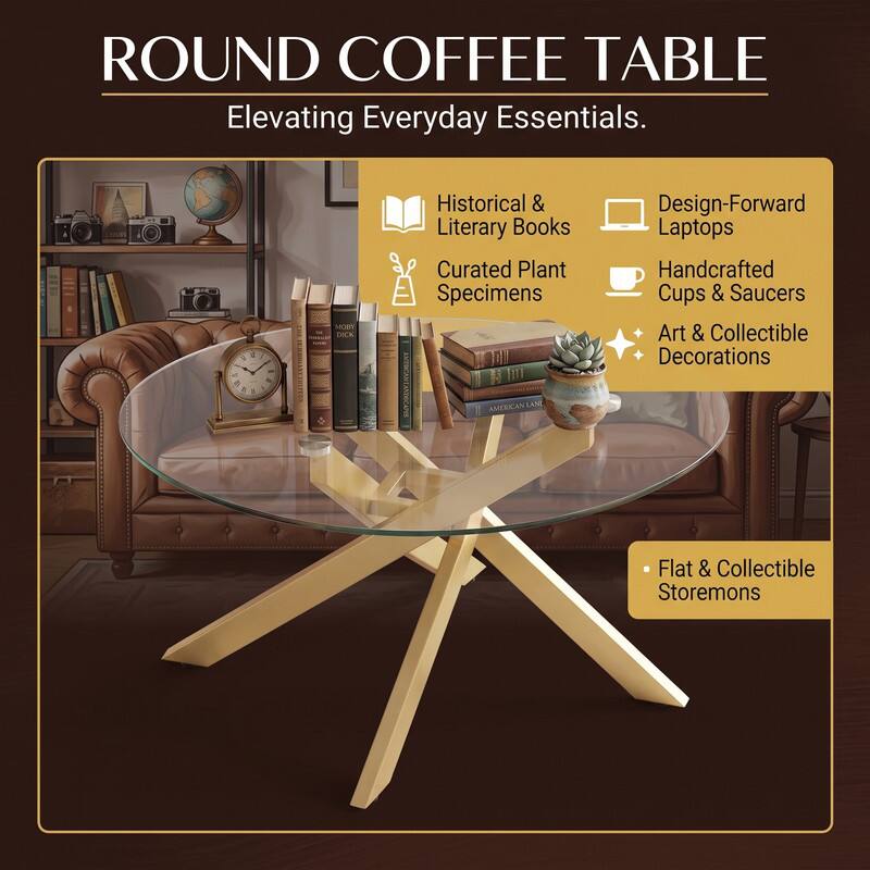 ROUND COFFEE TABLE  
Elevating Everyday Essentials.

1 3 d e 1

MOBY DICK

Historical & Literary Books  
Curated Plant Specimens  
Design-Forward Laptops  
Handcrafted Cups & Saucers  
Art & Collectible Decorations  
Flat & Collectible Storemons