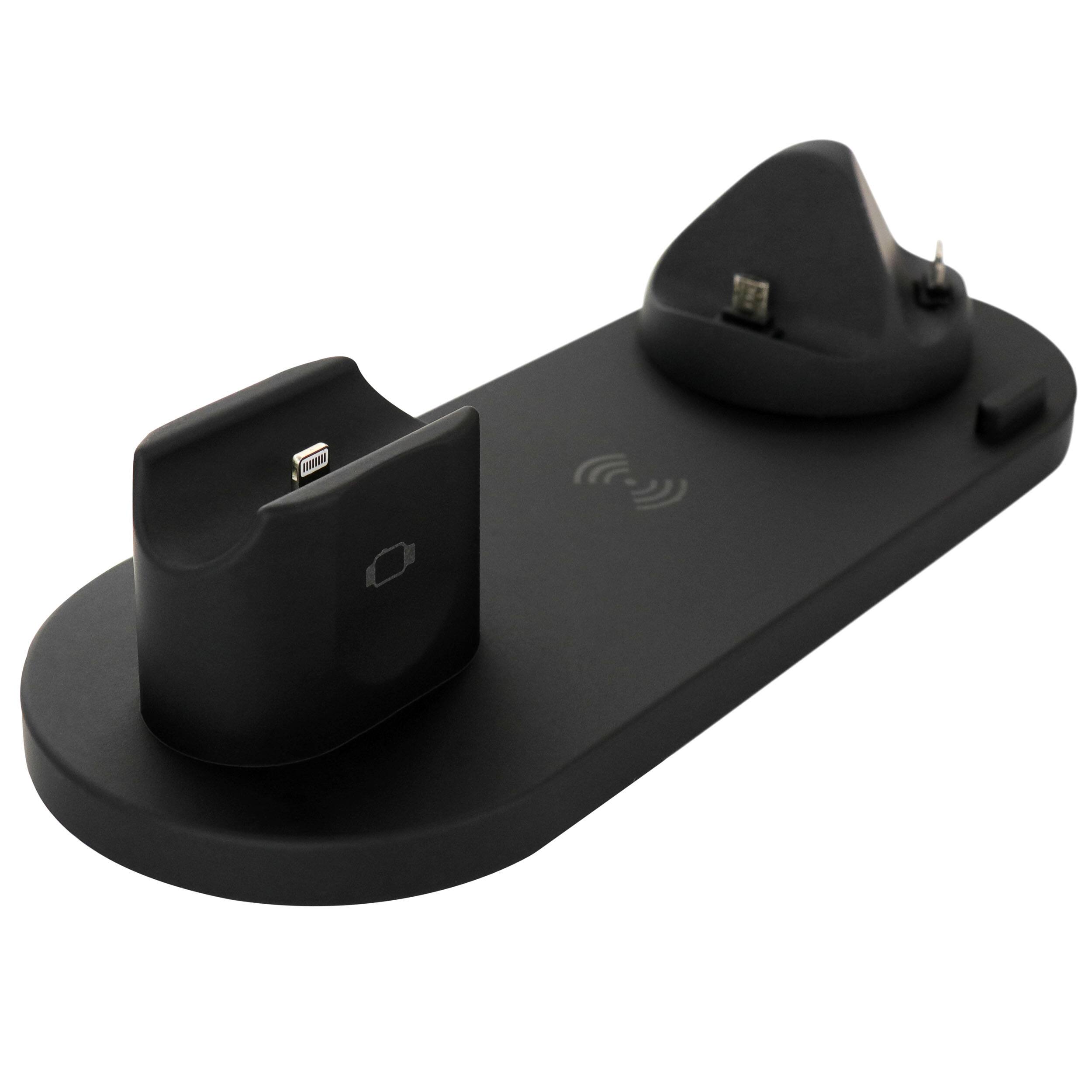 Alt View 2. Trexonic - Trexonic Wireless Charger 6 in 1 Charger Dock with Wireless Charging Station in Black - Black.