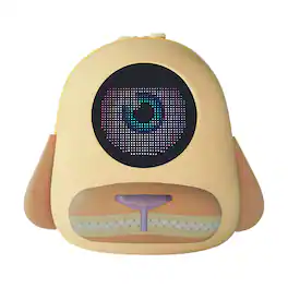 Loheer - Kids LED Smart Backpack with Programmable Pixel Display, Bluetooth Control and Retriever Design - Beige - Golden