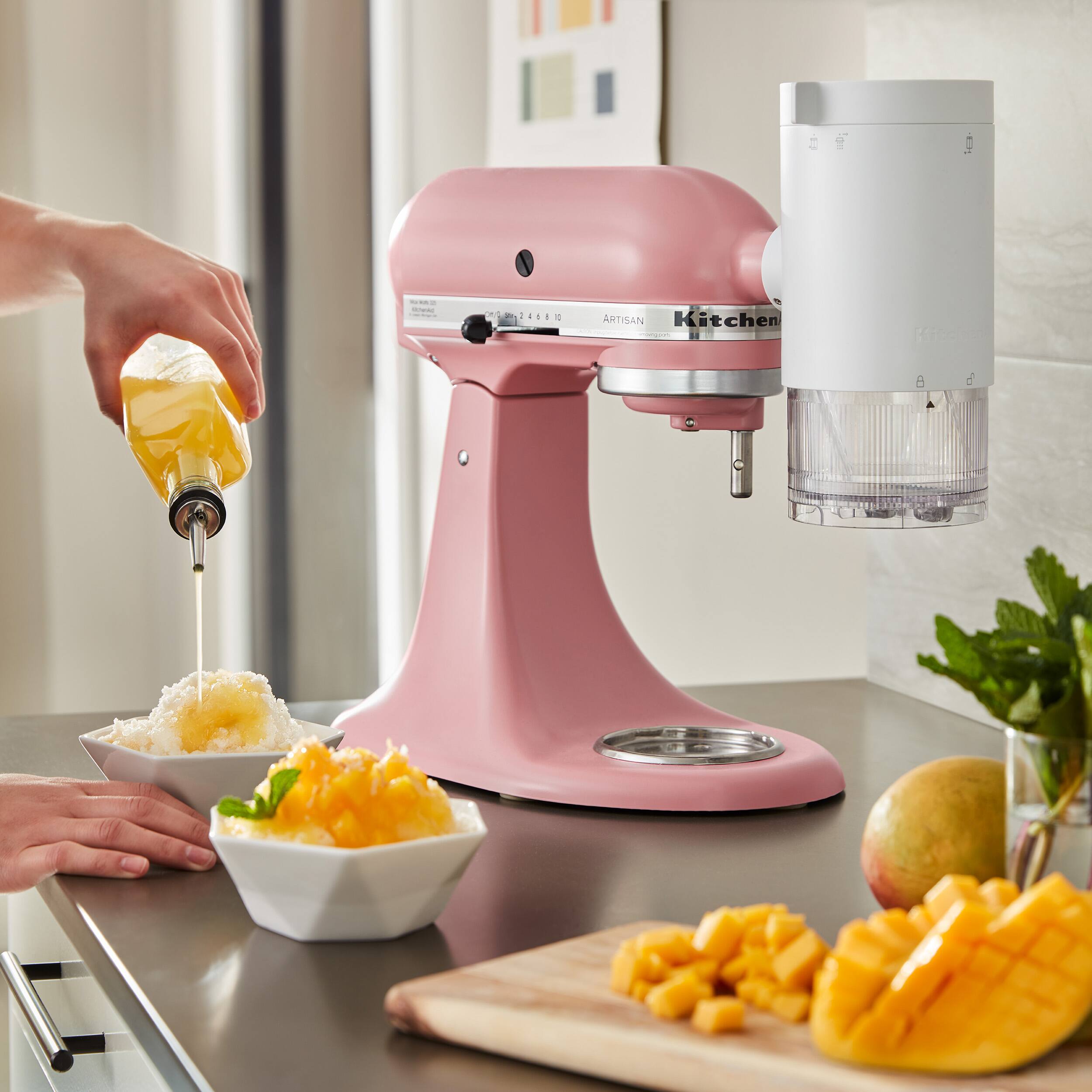 Alt View 1. KitchenAid - Shave Ice Attachment, KSMSIA - White.