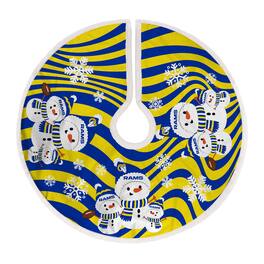 Pegasus - Los Angeles Rams Snowman Sherpa Christmas Tree Skirt - Multicolor