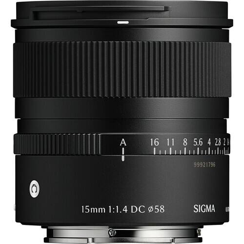 A I 16 11 8 5.6 4 2.8 21 2 L 99921796 15mm 1:1.4 DC 58 SIGMA