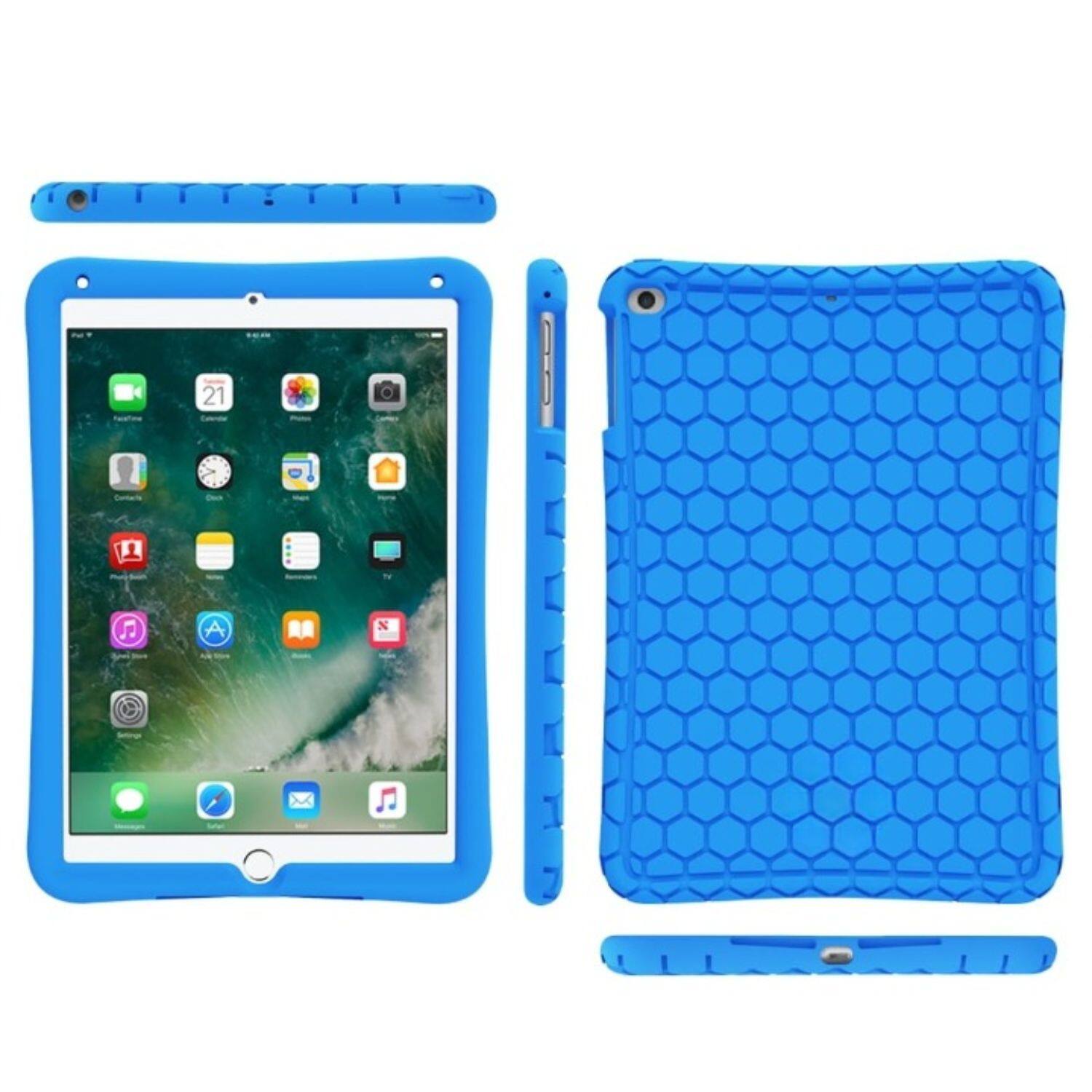 Back. Stock Preferred - iPad 9.7" 5th 2017 / 6th 2018 / iPad Air Silicone Case Kids Cover Skin Blue - Blue.