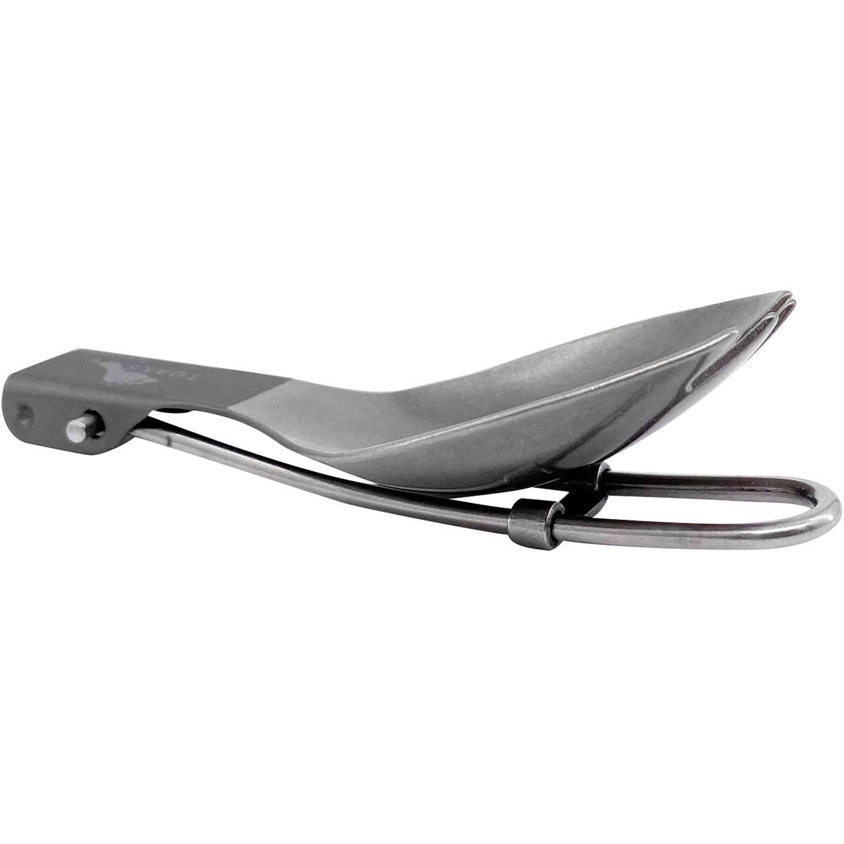 Alt View 3. TOAKS - TOAKS Titanium Small Folding Spork SLV-16 - Outdoor Camping - Gray.