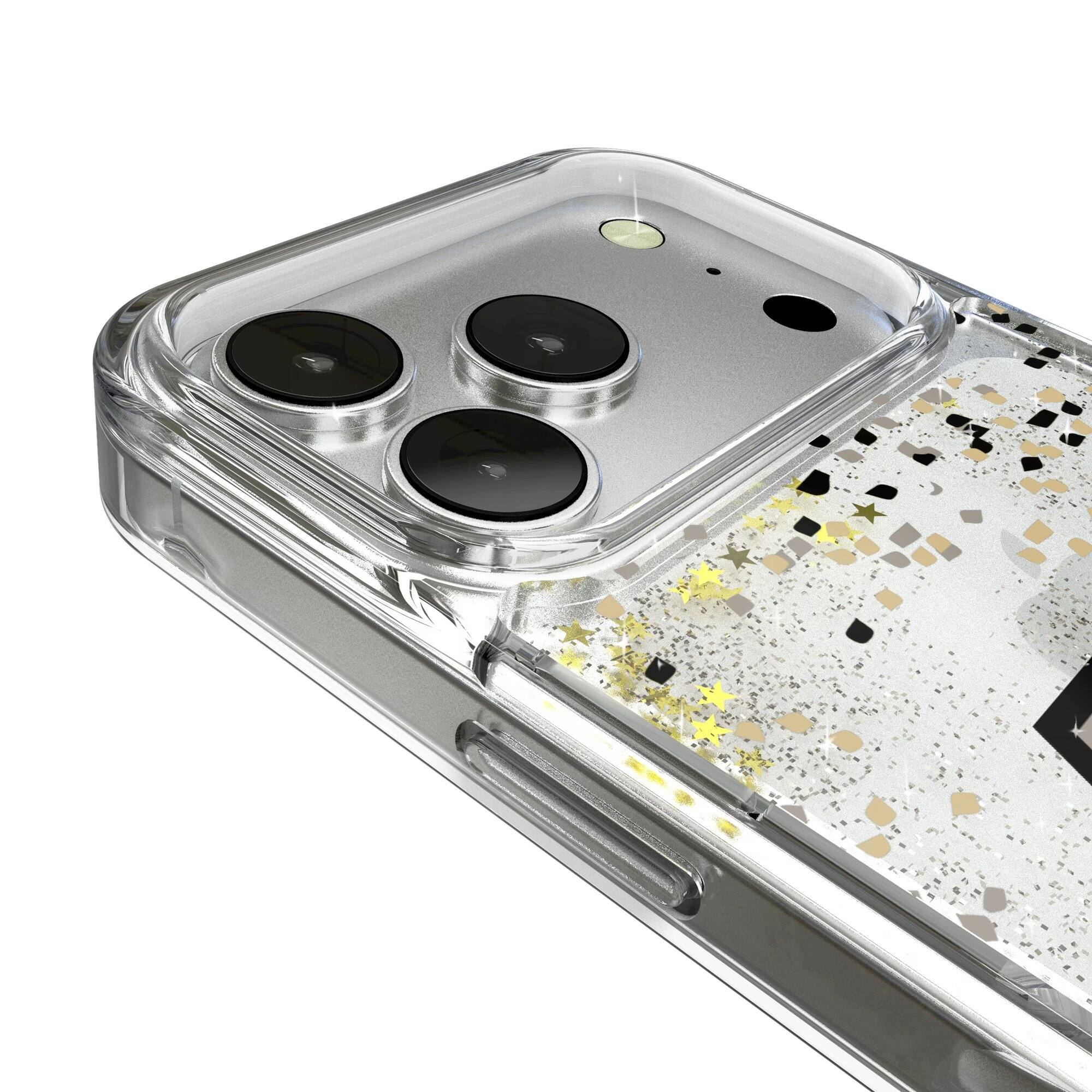 Alt View 2. Keyscaper - Purdue Boilermakers iPhone Glitter Confetti Design Case - 16 Pro - Multicolor.