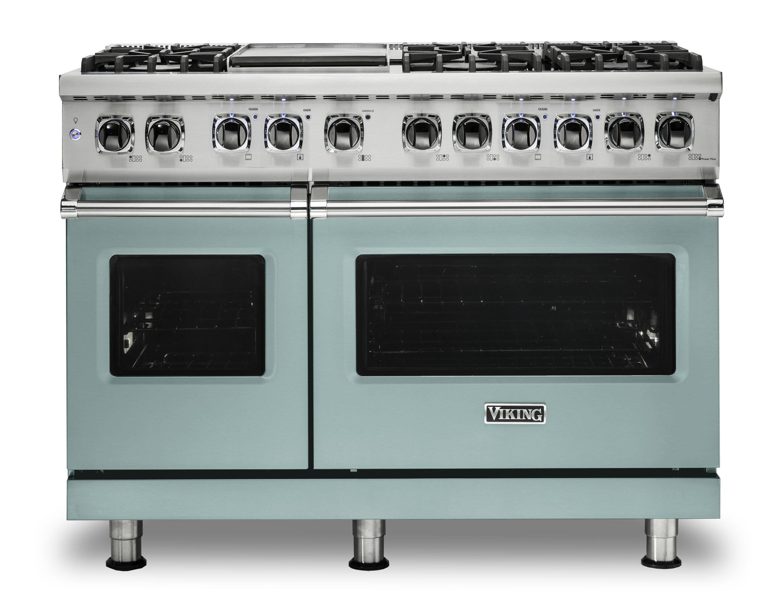 Viking - 5-Series Dual Fuel Self-Clean 48"W Sealed Burner Range - Splash