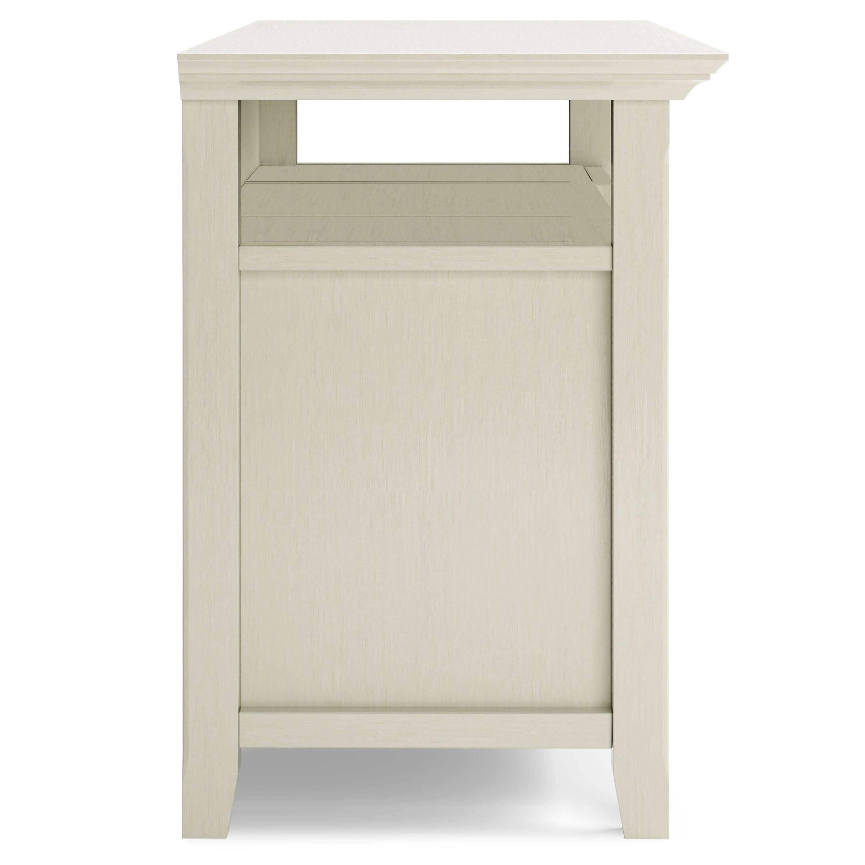 Alt View 5. Simpli Home - Amherst 54 inch Wide Solid Wood Transitional TV Stand in Antique White - Antique White.