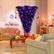 Alt View 11. Costway - 6ft Upside Down Christmas Halloween Tree w/270 Purple LED Lights - Black.