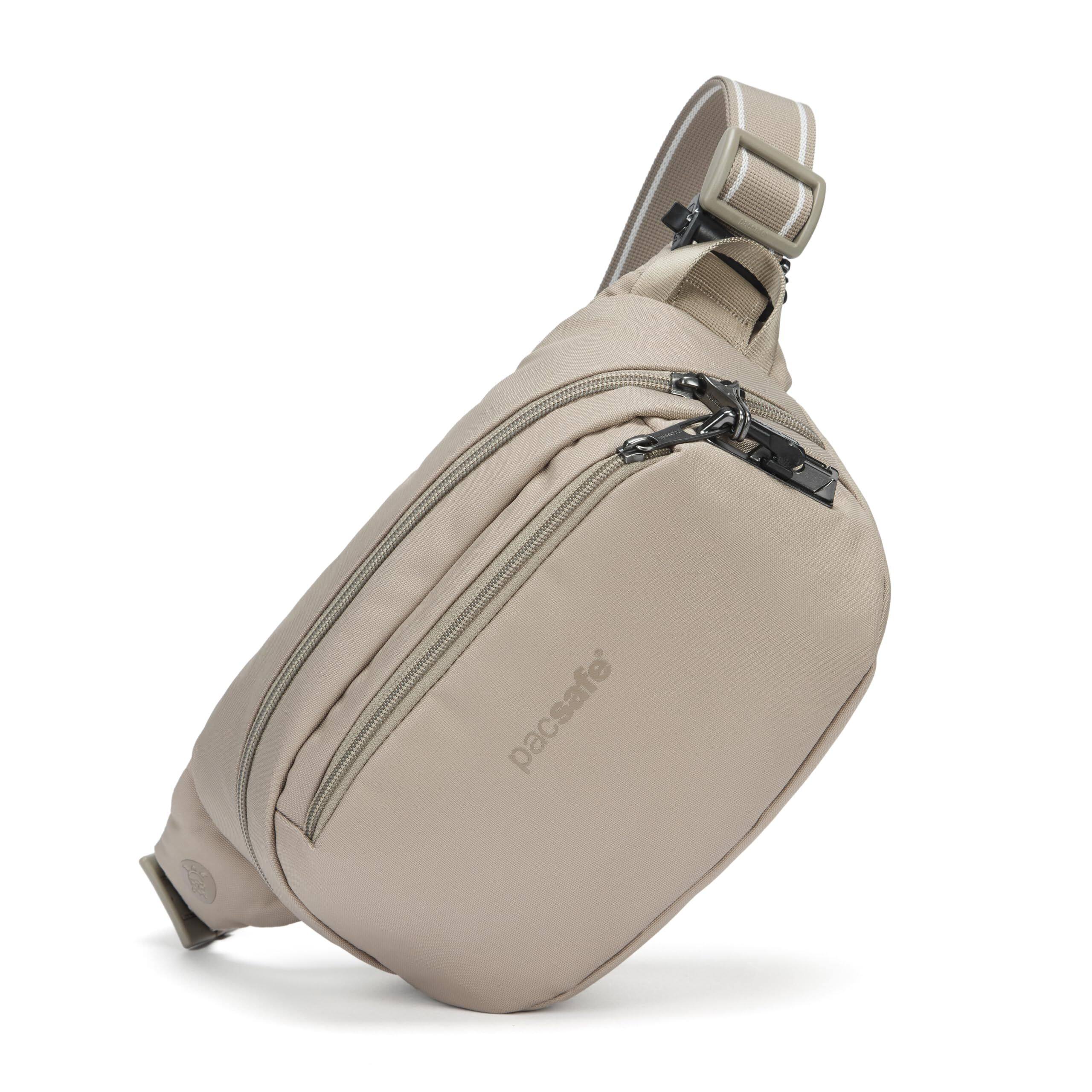 Angle. Pacsafe - Vibe 100 4L Anti Theft Fanny Pack - BEIGE.