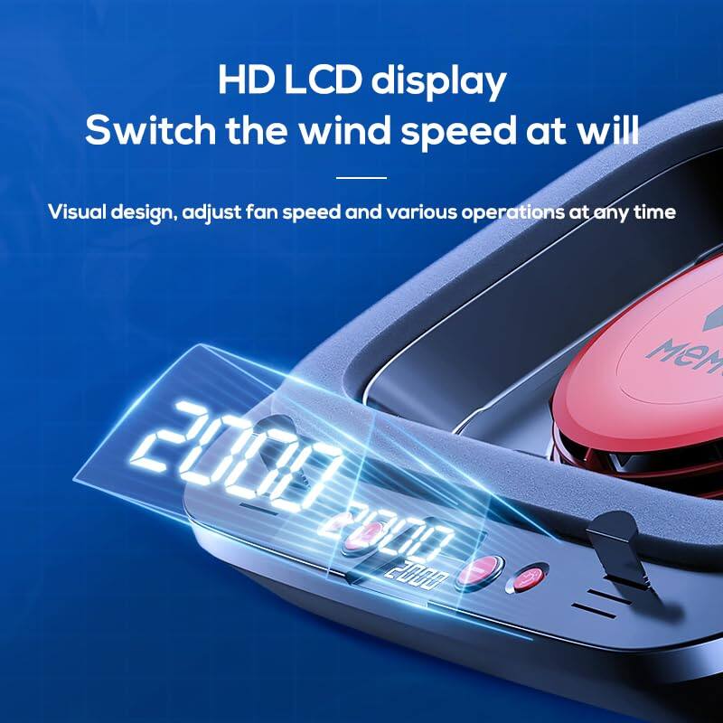 HD LCD display  
Switch the wind speed at will  
Visual design, adjust fan speed and various operations at any time