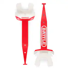 Battle Sports - Speed Pro Football Mouthguard with Connected Thick Strap - Red/White