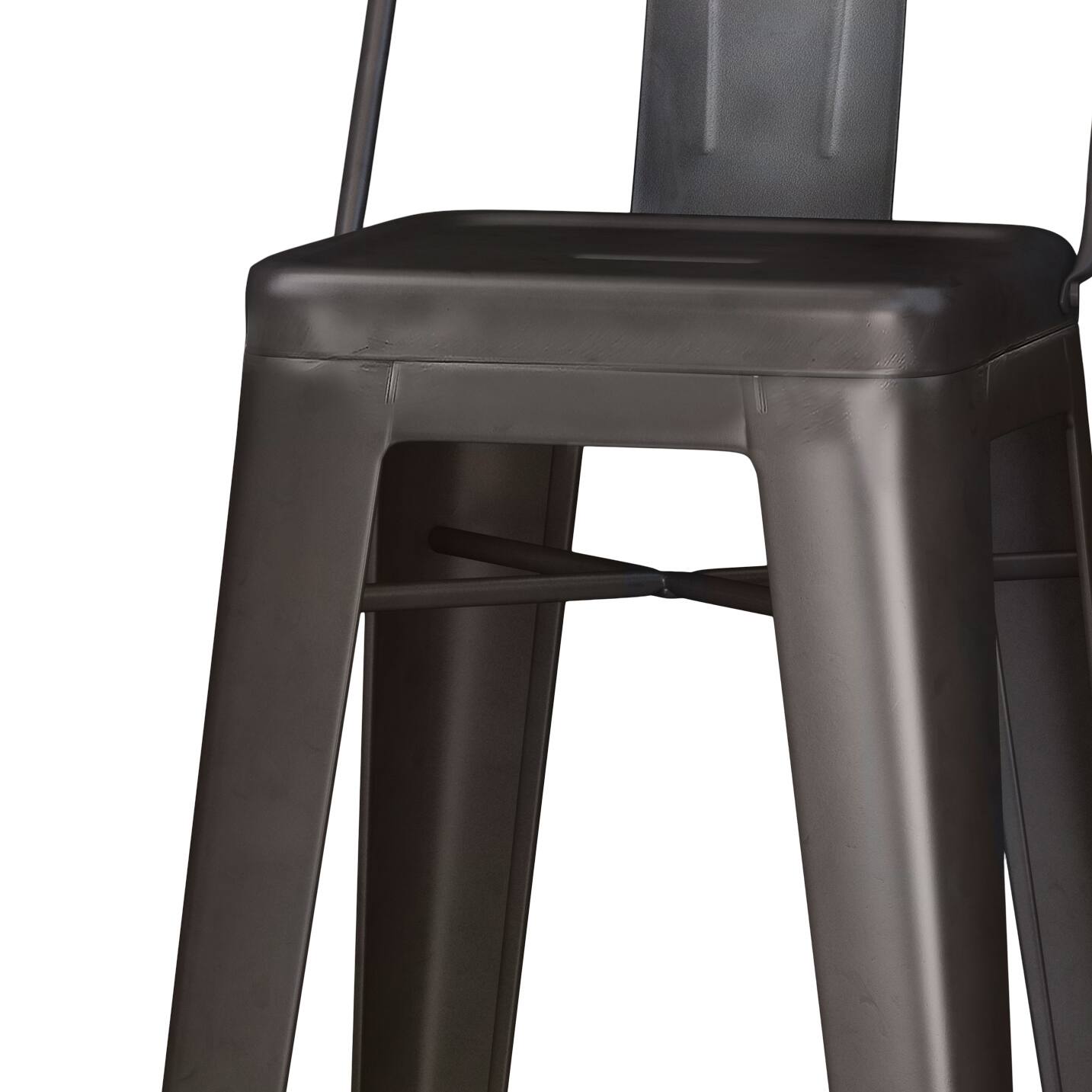 Alt View 13. Simpli Home - Rayne 30 inch Metal Bar Stool (Set of 2) - Gun Metal Grey.