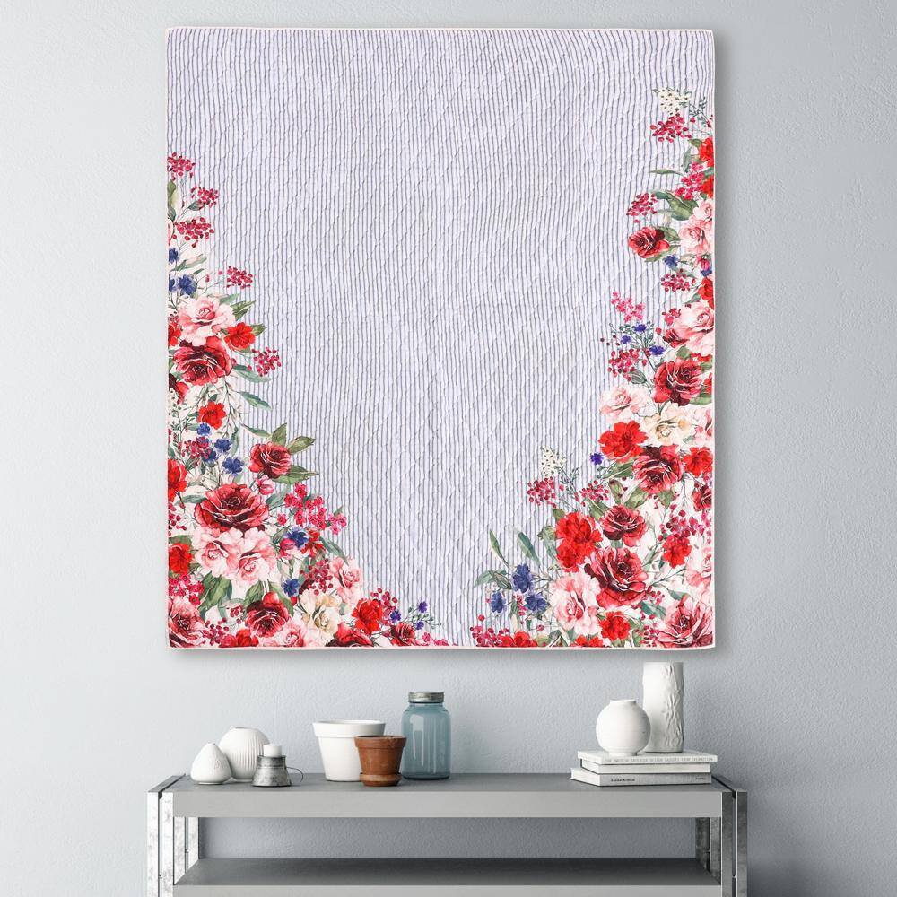 Alt View 1. Barefoot Bungalow - Barefoot Bungalow Lexi Quilted Berber Fleece Throw Blanket, Blue - Blue.