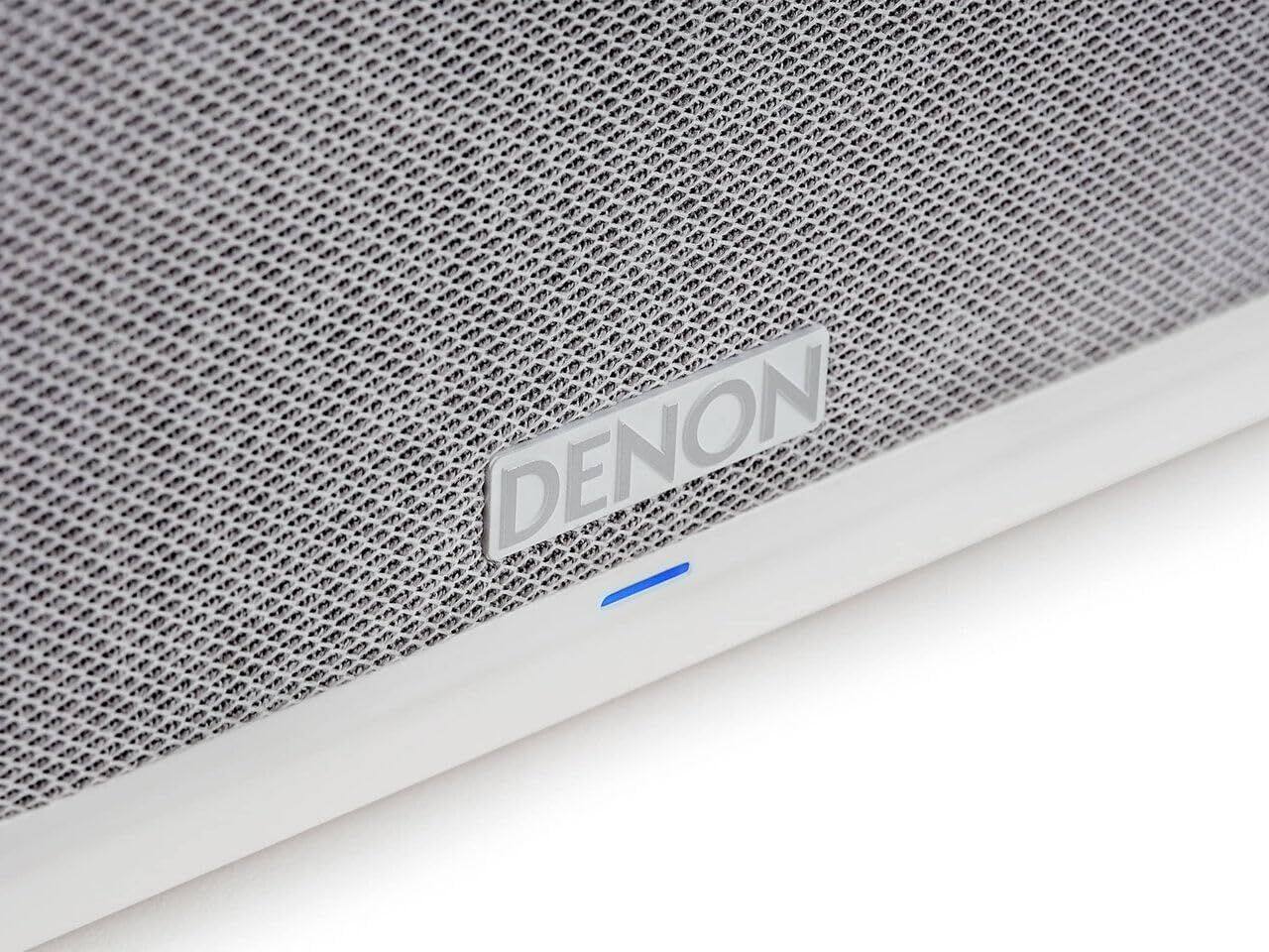 Left. Denon - Denon Home 250 White Built In Heos Wireless Bluetooth Speaker with an Additional 1 Year Extended Amber Protection (2020) - White.