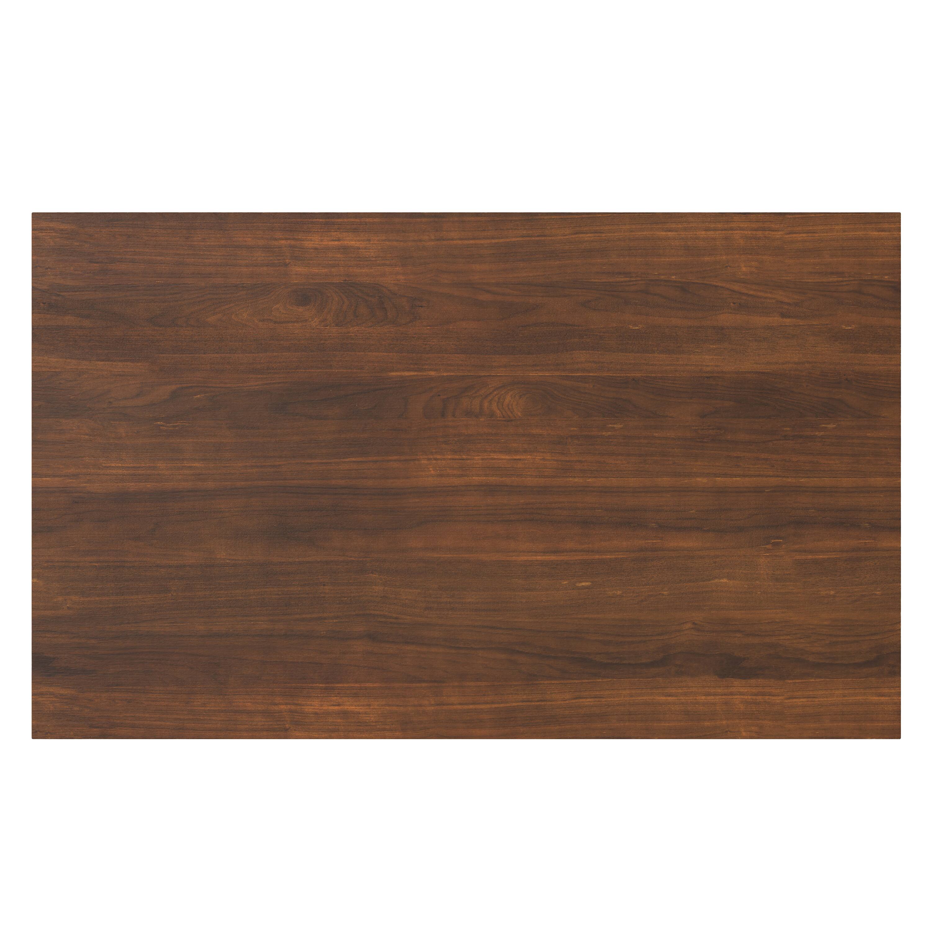 Back. Simpli Home - Lowry 66 inch x 40 inch Rectangle Modern Industrial Dining Table in Walnut Veneer - Walnut Veneer.