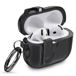 Vena - For Apple Airpods 4 Case Cover, Airpods Case 4 4th Generation Dual Layer Auto Open Lock Wireless Charging - Black
