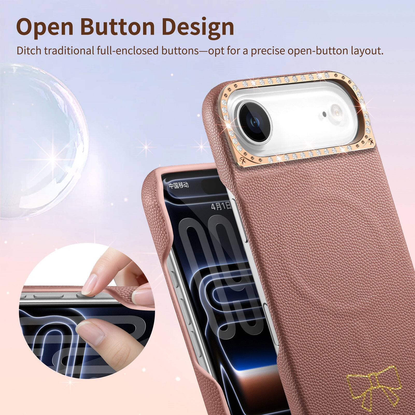 Open Button Design  
Ditch traditional full-enclosed buttons—opt for a precise open-button layout.