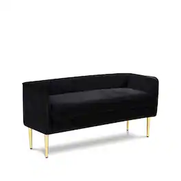Meridian Furniture - Audrey Velvet Bench - Black