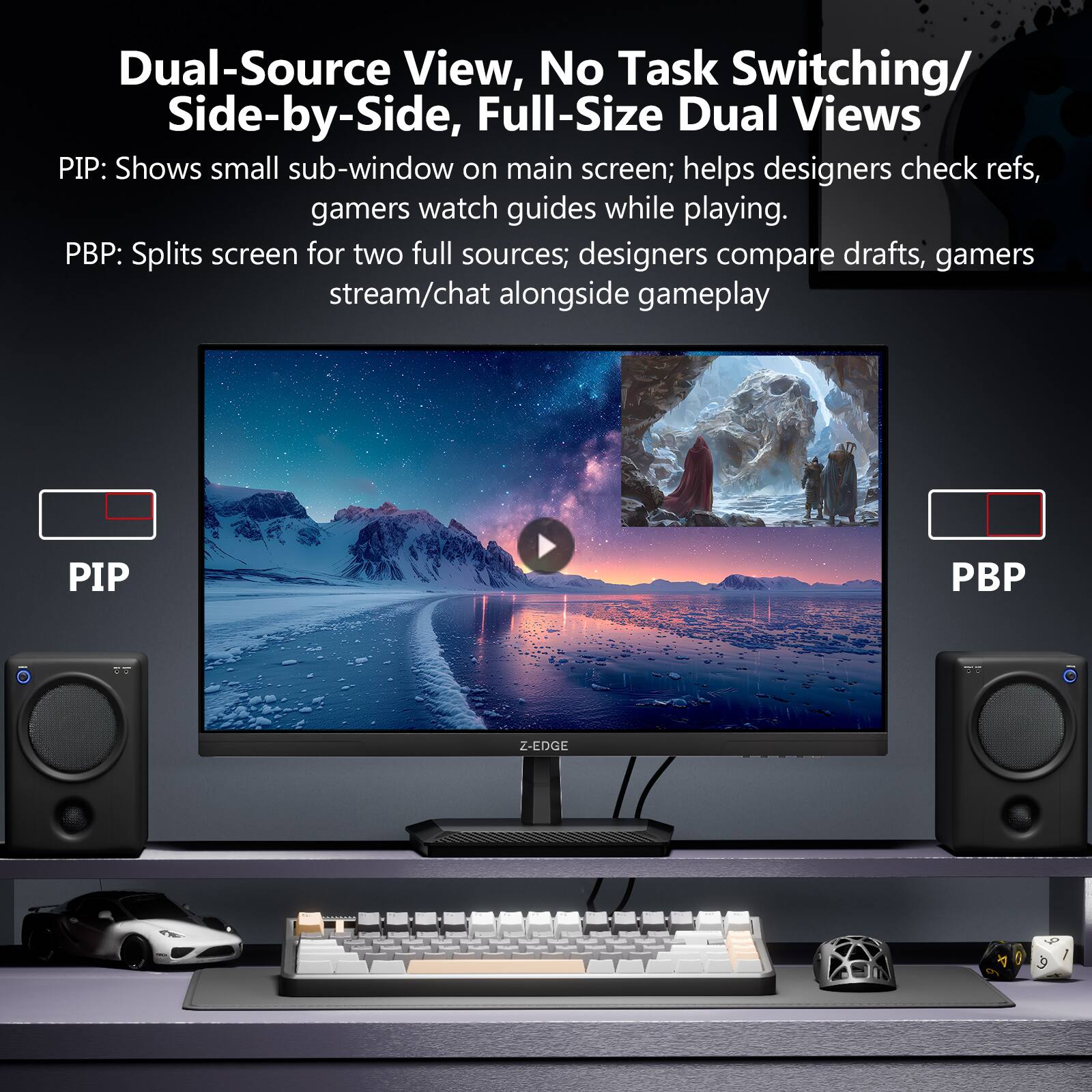 Z Z Edge G27IS 27 inch 2K QHD 2560x1440 320Hz 1ms Fast IPS Gaming