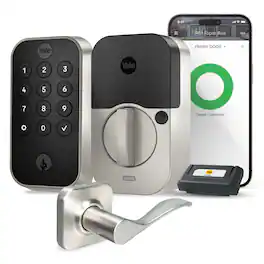 Yale - Assure Lock 2 - Smart Lock Wi-Fi Deadbolt with Push Button Keypad | Key Access - Norwood Handle - Satin Nickel