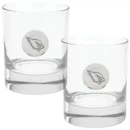 Wendell August Forge - Arizona Cardinals Two-Piece 11oz. Rocks Glass Set - Multicolor