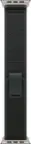 Angle. Apple - 49mm Black Trail Loop - M/L - Natural Titanium Finish - Black.