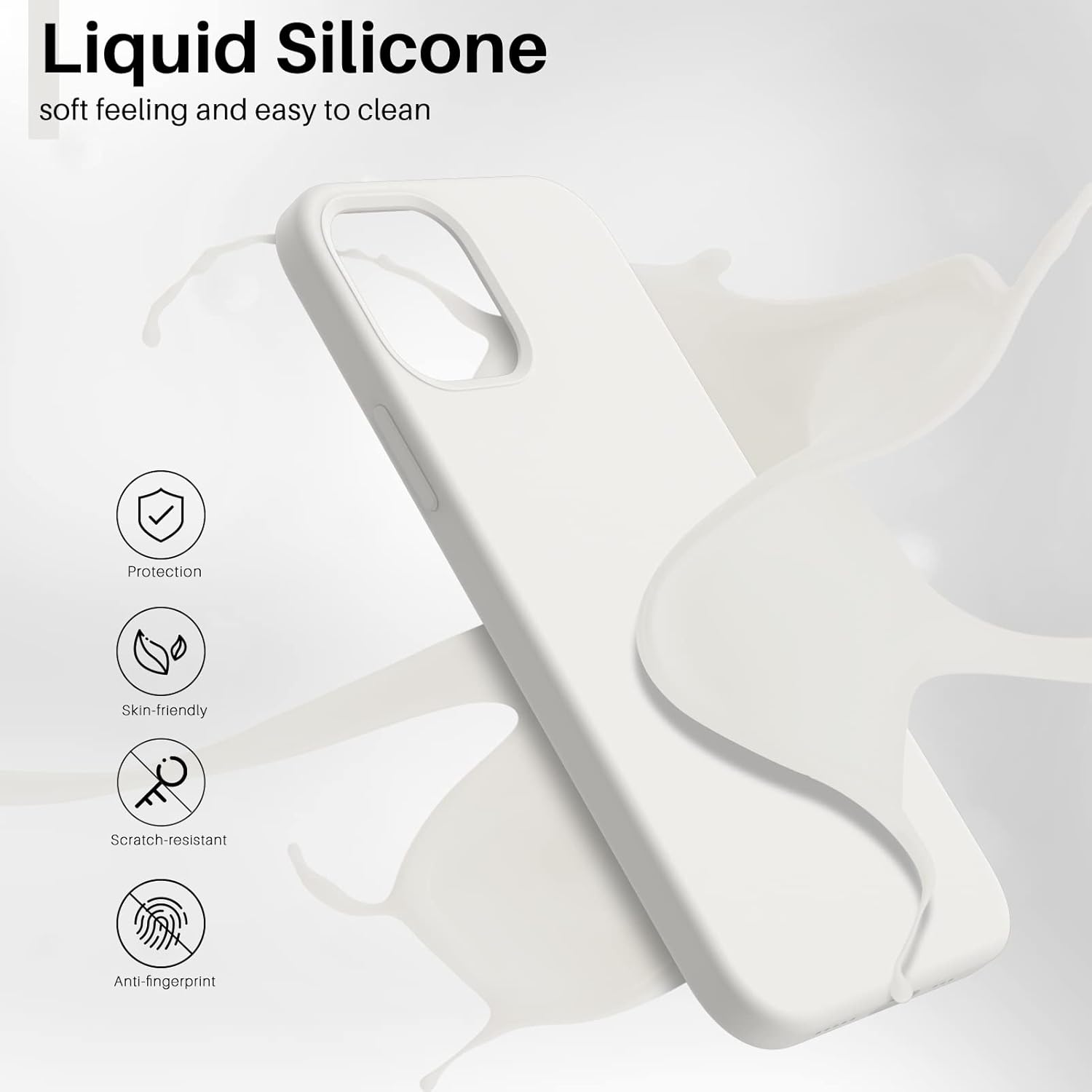 Liquid Silicone, soft feeling and easy to clean, Protection, Skin-friendly, Scratch-resistant, Anti-fingerprint