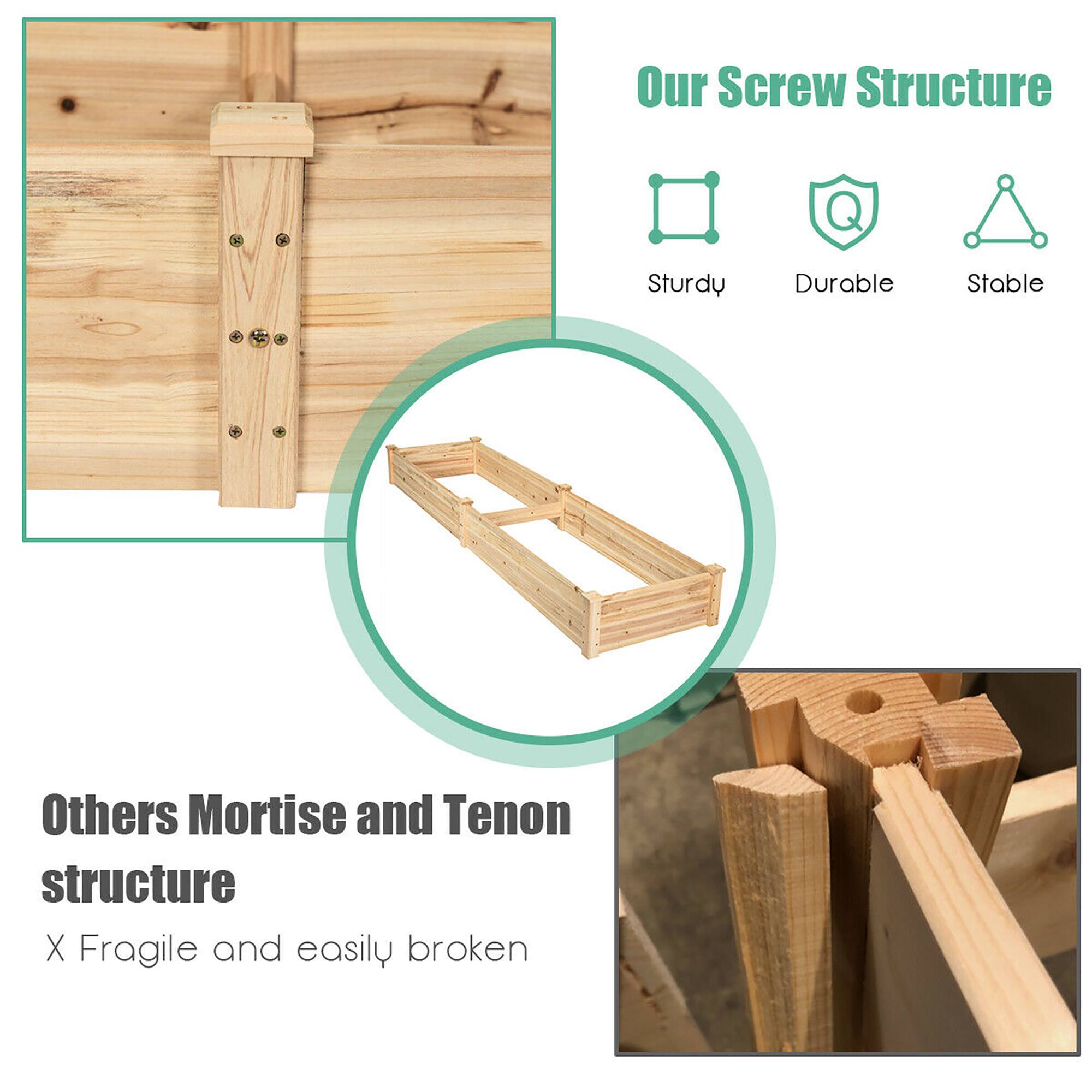 Our Screw Structure  
Sturdy  
Durable  
Stable  

Others Mortise and Tenon structure  
X Fragile and easily broken