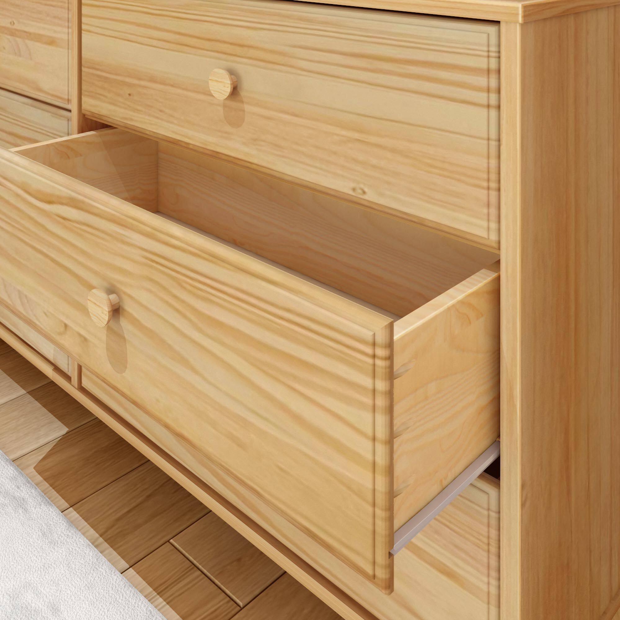Alt View 4. Plank+Beam - Plank+Beam Classic 6-Drawer Dresser, Natural - Natural.