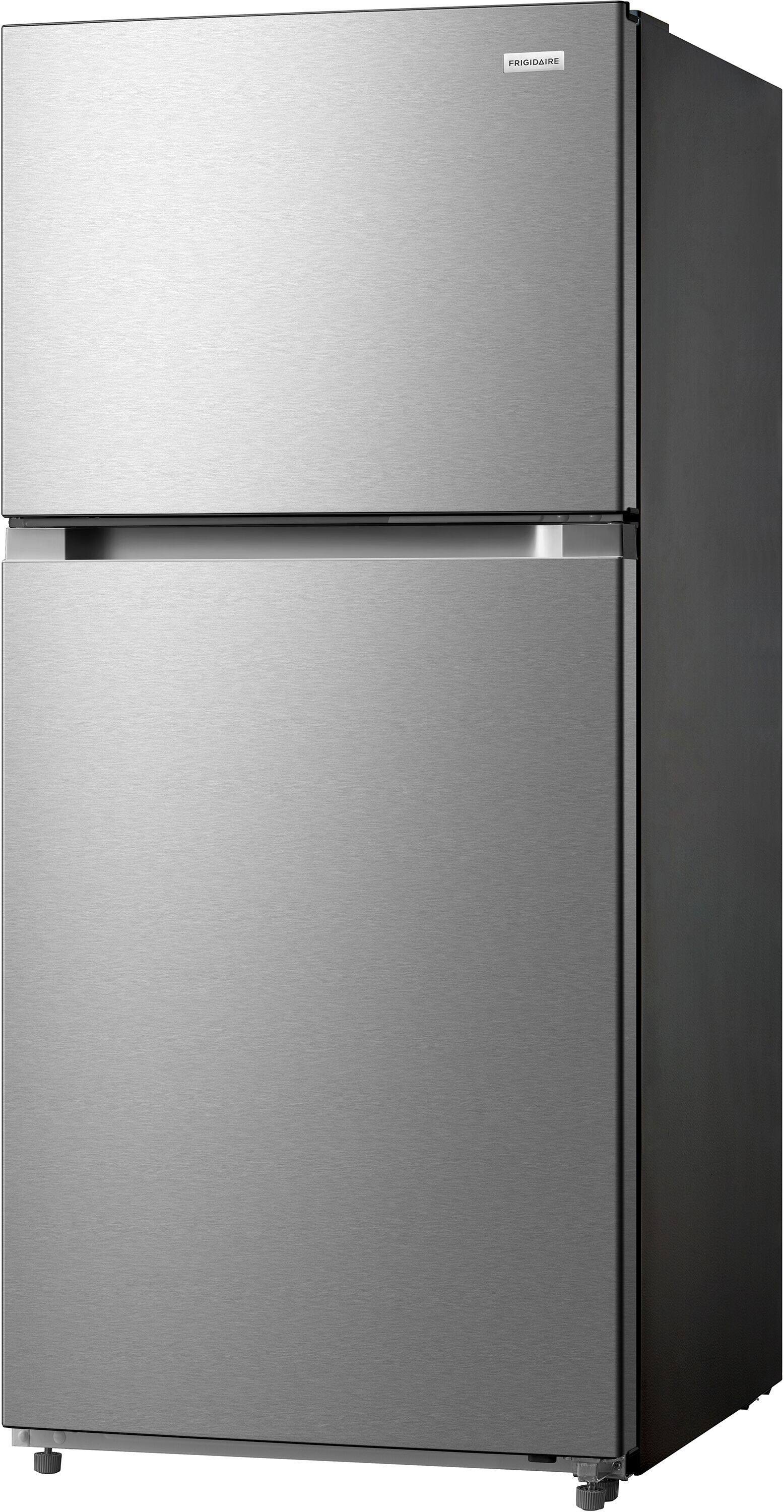 Back. Frigidaire - 22 Cu. Ft. Garage Ready Top Freezer Refrigerator - Fingerprint-Resistant Stainless Steel Look.