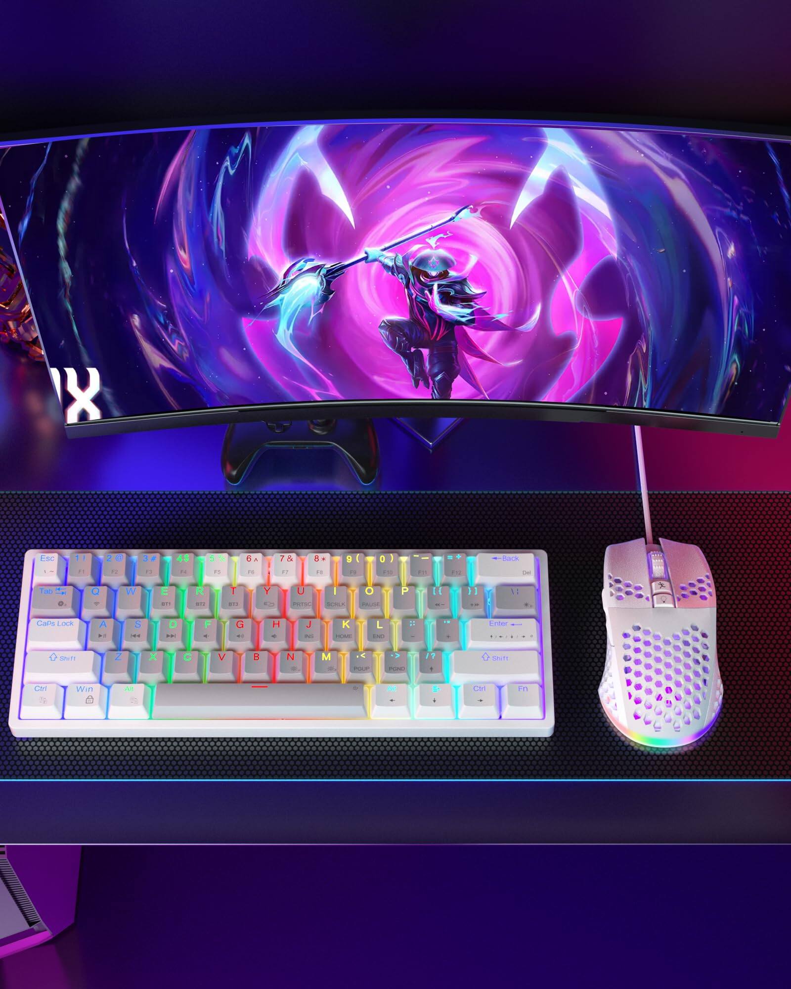 Sure, here is the corrected and grouped text from the image:

```
X EsC 1 - 2 - 3 4 5 6 7 8 9 0 - 1 7& 8 . a I a I Back 1 P .. -. to 11 . 2 11.  F1 - Tab a - W .. .. T . Y  U  I SCRLK O PL P : i 1: Cabs Lock A 5 -. - F - G - H - J - K TA L  1 . Enter SUP Z X C V B N M  P - 1 1 SNTE CHr Win Al - Can En -

ESC 1 2 3 4 5 6 7 8 9 0 - = Backspace Tab Q W E R T Y U I O P [ ] \ Caps Lock A S D F G H J K L ; ' Enter Shift Z X C V B N M , . / Shift Win Ctrl Alt Spacebar Fn
```